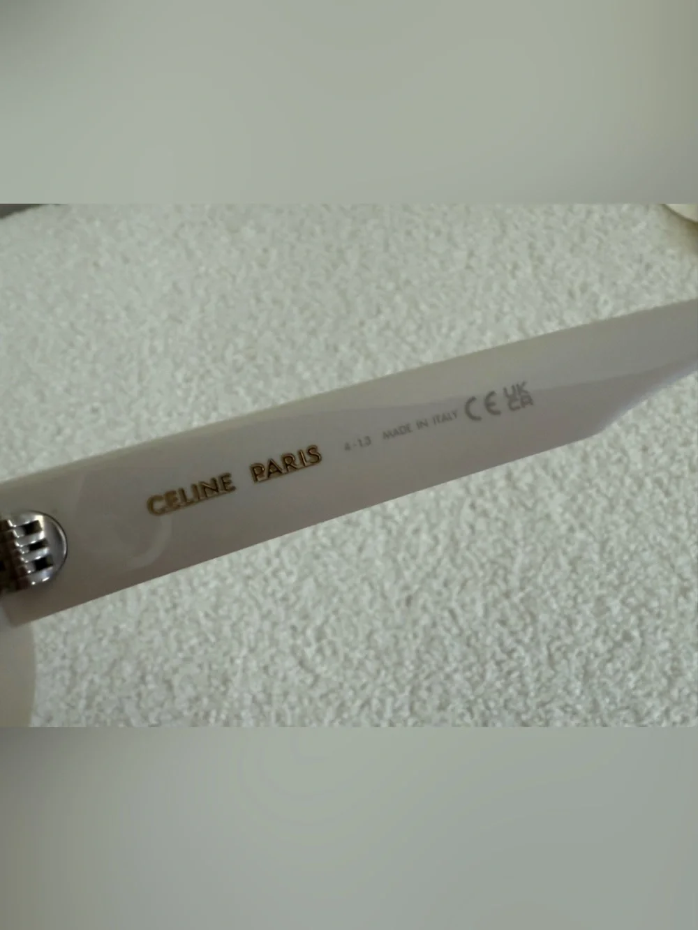 Celine Triomphe Sunglasses in White and Gold